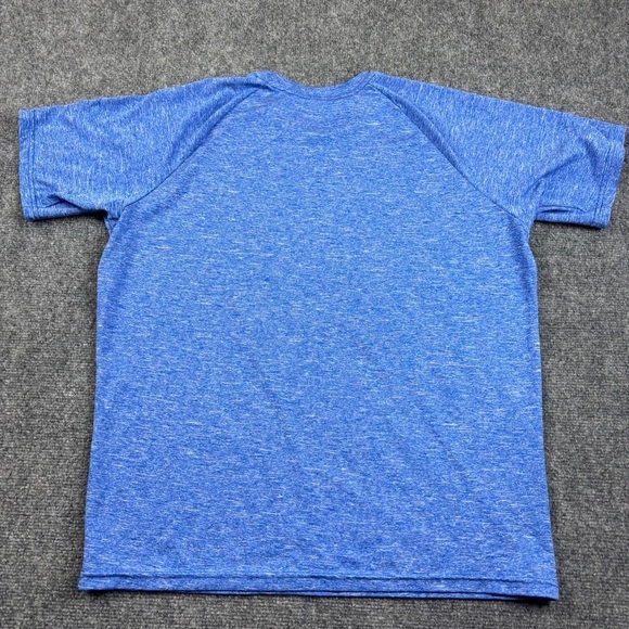NIKE Men’s Dri-Fit Blue Heathered Swim short sleeve Shirt UPF 40+ size: Medium - Picture 2 of 5